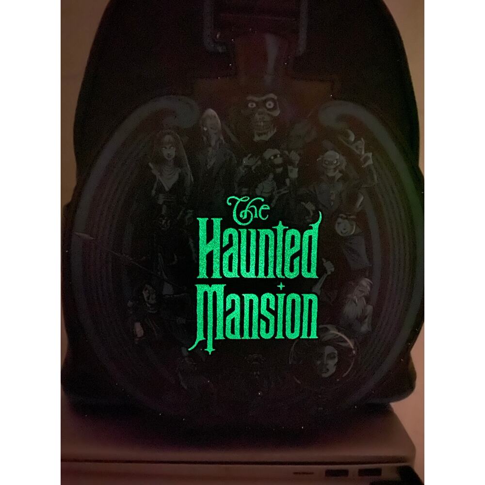 Disney Parks Haunted Mansion Glow in the Dark Loungefly Backpack - Picture 3 of 6